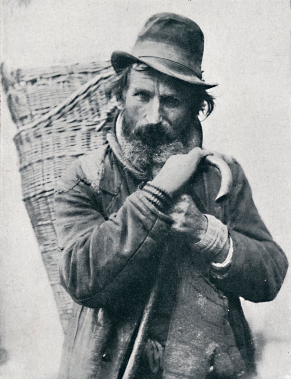 Egy német utcai kereskedő, Ehningen kerület, Württemberg, 1912 alkotó: E Uhlenhuth