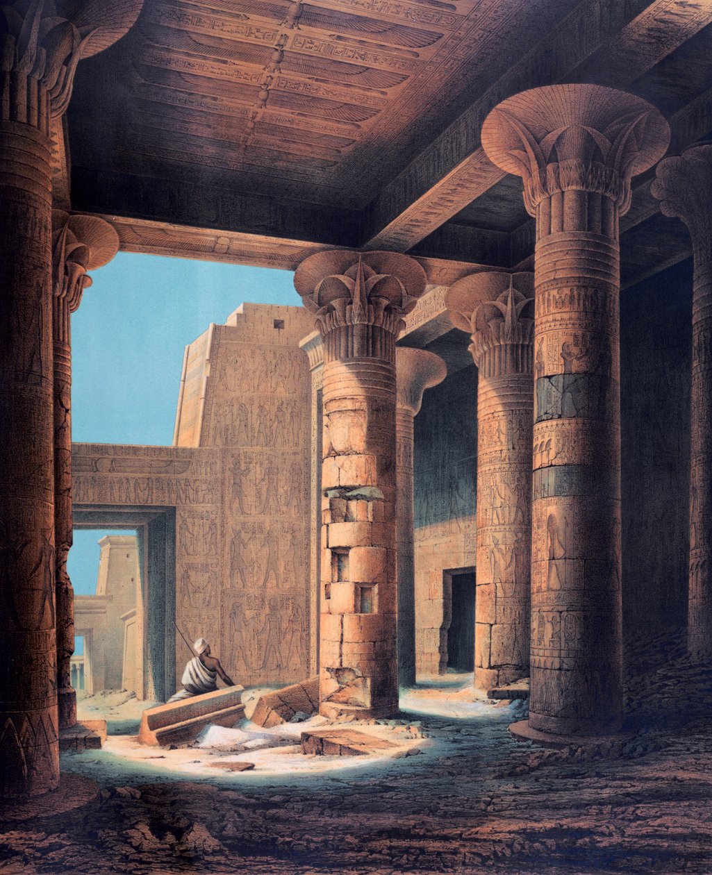 "The Inner Temple, Philae", Egyiptom, 1842 alkotó: E Weidenbach