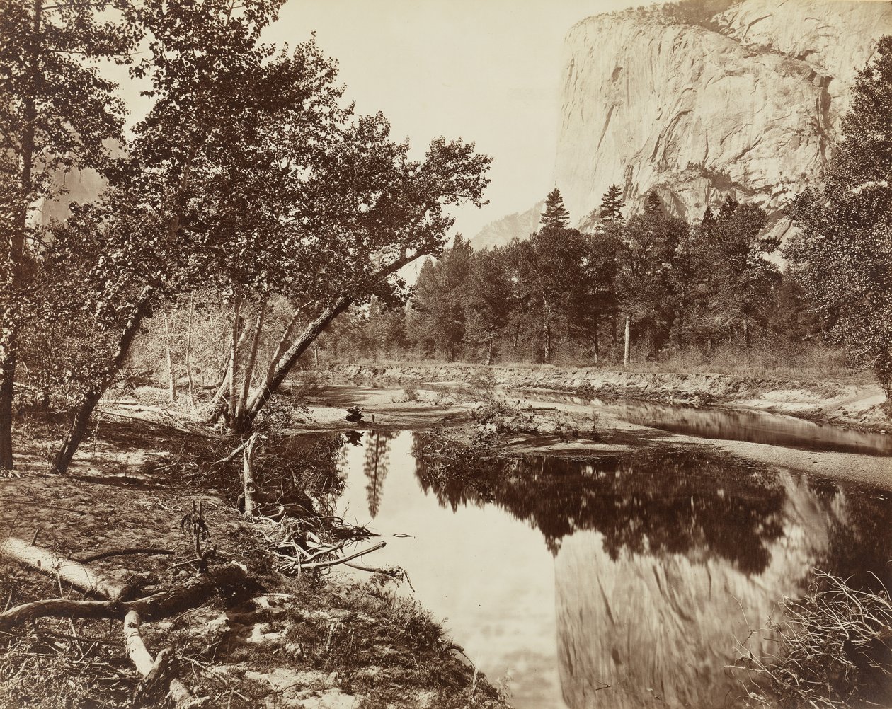Cottonwood Bend, Valley of the Yosemite, 1872 (mamutlemez-albuminnyomat) alkotó: Eadweard Muybridge