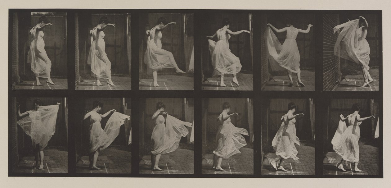 188-as rendszám. Tánc (dísz), 1887 (kollotípus) alkotó: Eadweard Muybridge