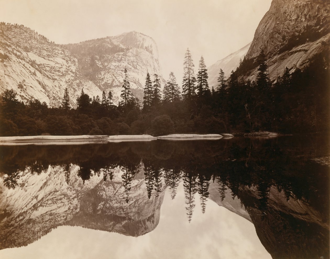 Mirror Lake, Yosemite völgye, 1872. alkotó: Eadweard Muybridge
