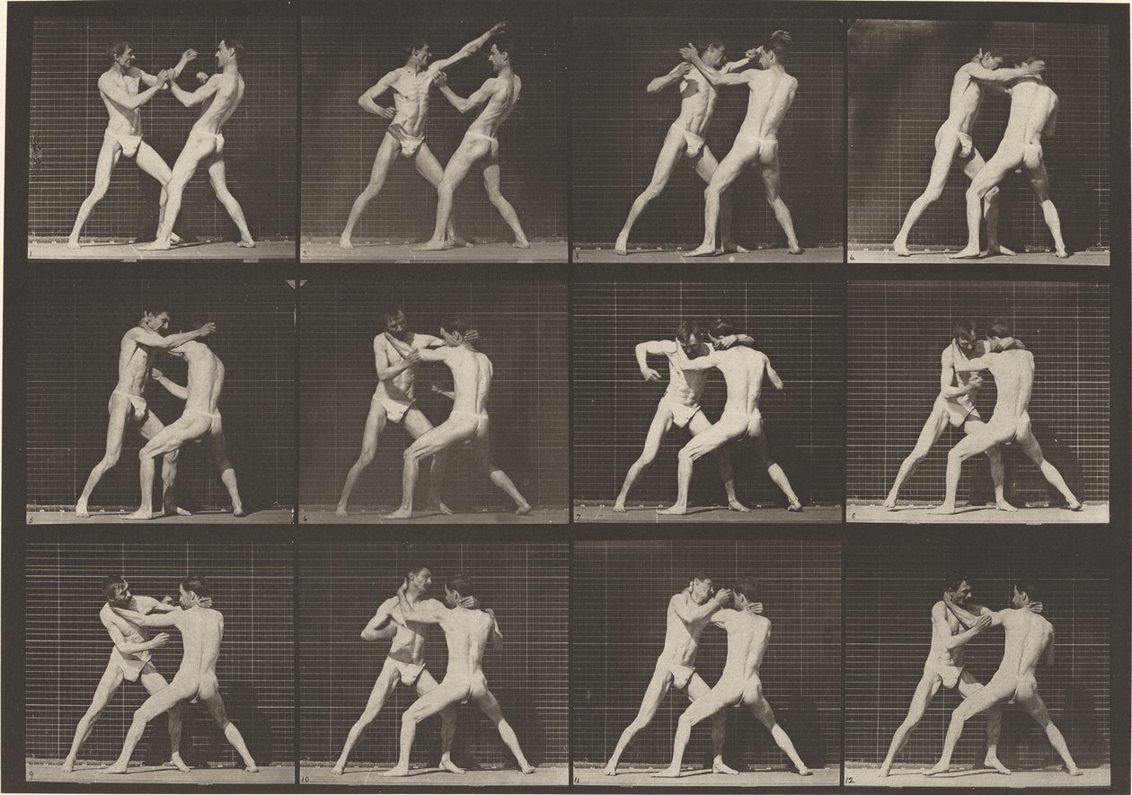 340. számú tábla. Boksz, nyitott kézi cipő, 1887. alkotó: Eadweard Muybridge