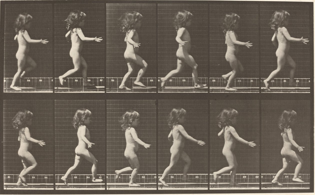 469. számú tábla. Gyermekfutó, 1887. alkotó: Eadweard Muybridge
