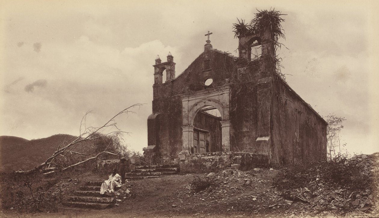 A San Miguel-templom romjai, Panama, 1877. alkotó: Eadweard Muybridge