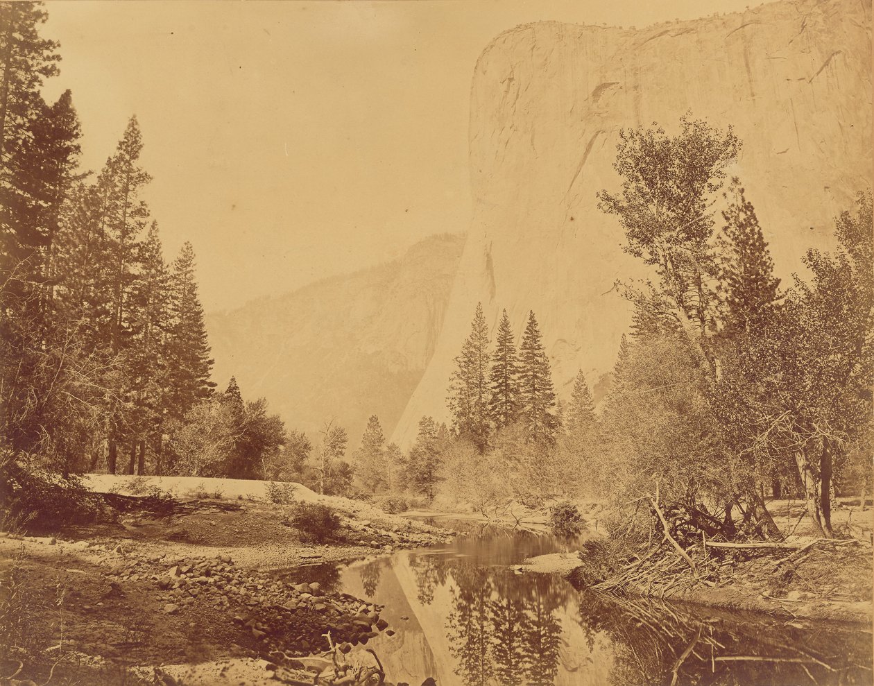 Tutokanula. A Yosemite-völgy. (A Nagy Főnök) "El Capitan". 3500 láb magas. alkotó: Eadweard J. Muybridge