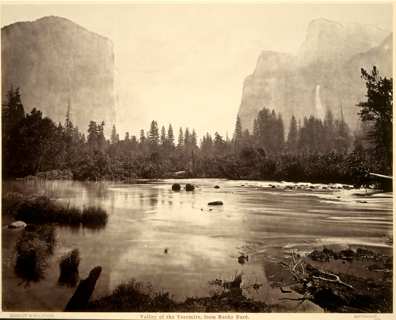A Yosemite völgye, a Rocky Fordtól alkotó: Eadweard Muybridge