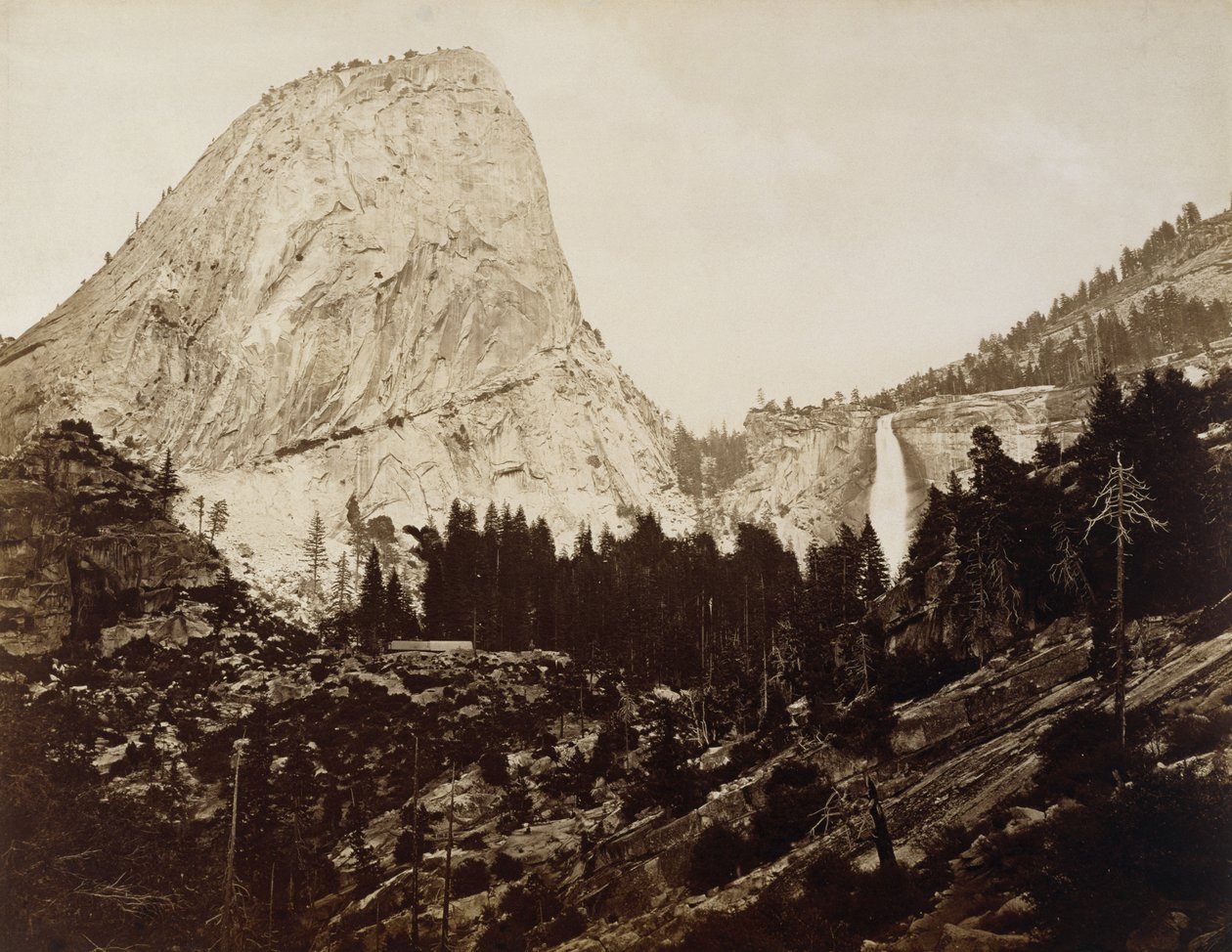 A Szabadság sapkája, Yosemite völgye, 1872 (albumén ezüst nyomat) alkotó: Eadweard Muybridge
