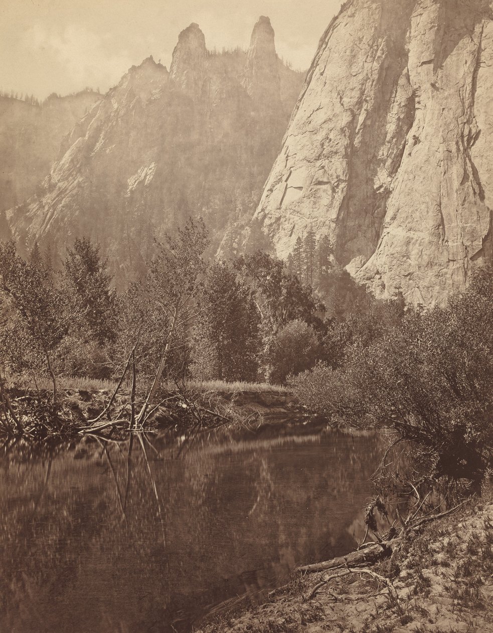 Katedrális tornyok, Yosemite völgye alkotó: Eadweard Muybridge