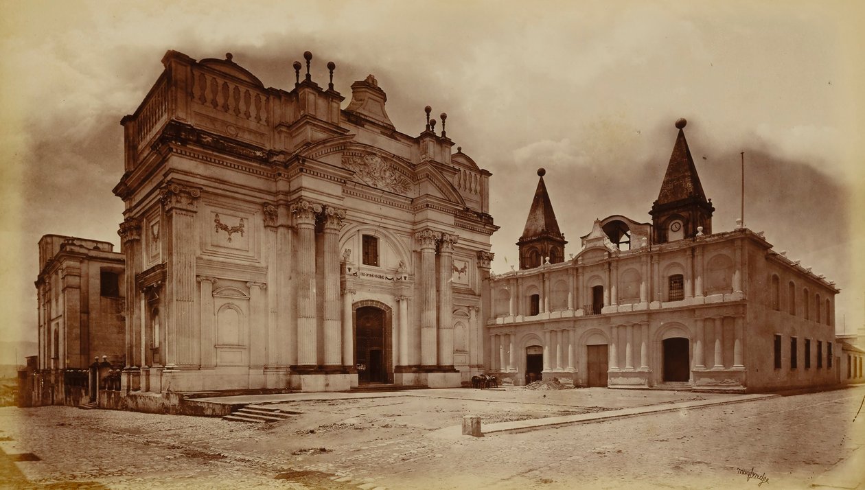 San Francisco templom és postahivatal, Guatemala alkotó: Eadweard Muybridge