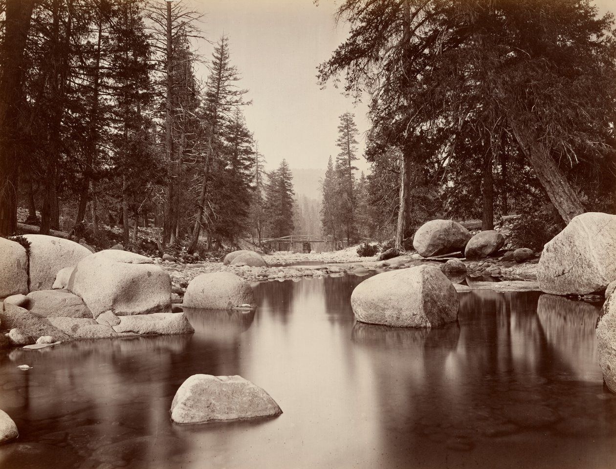 Clark  Moore, Merced-folyó, Yosemite alkotó: Eadweard Muybridge