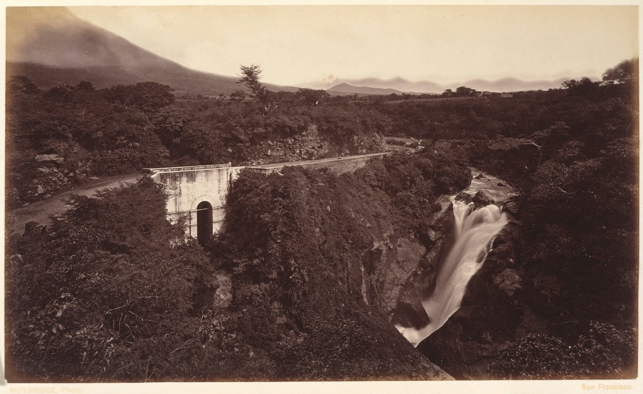 A Michatoya-vízesés - Palin, Guatemala alkotó: Eadweard Muybridge