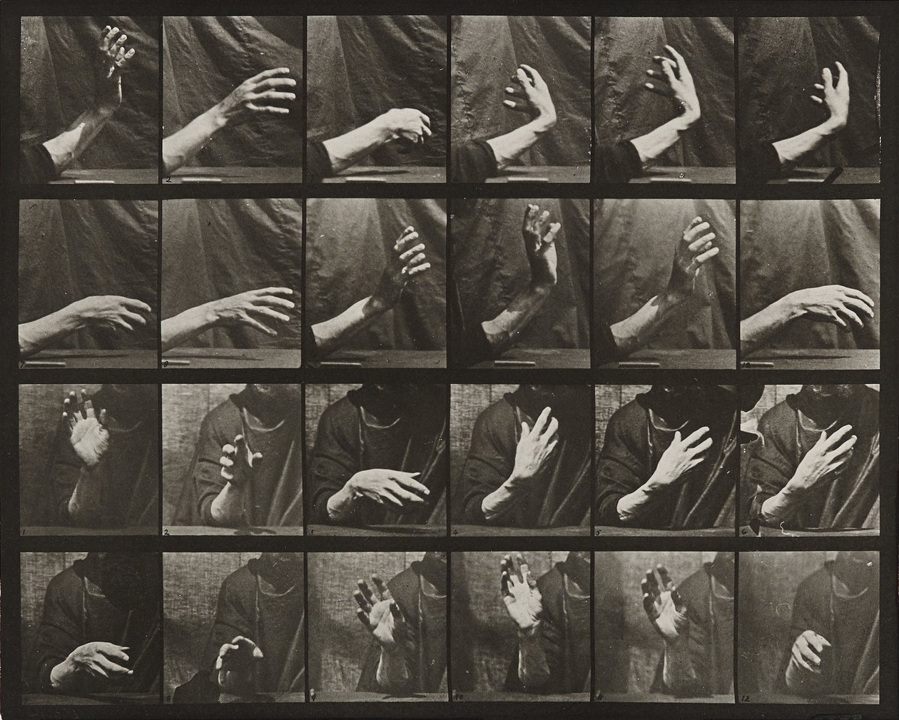 A kéz mozgása; ütési idő alkotó: Eadweard Muybridge