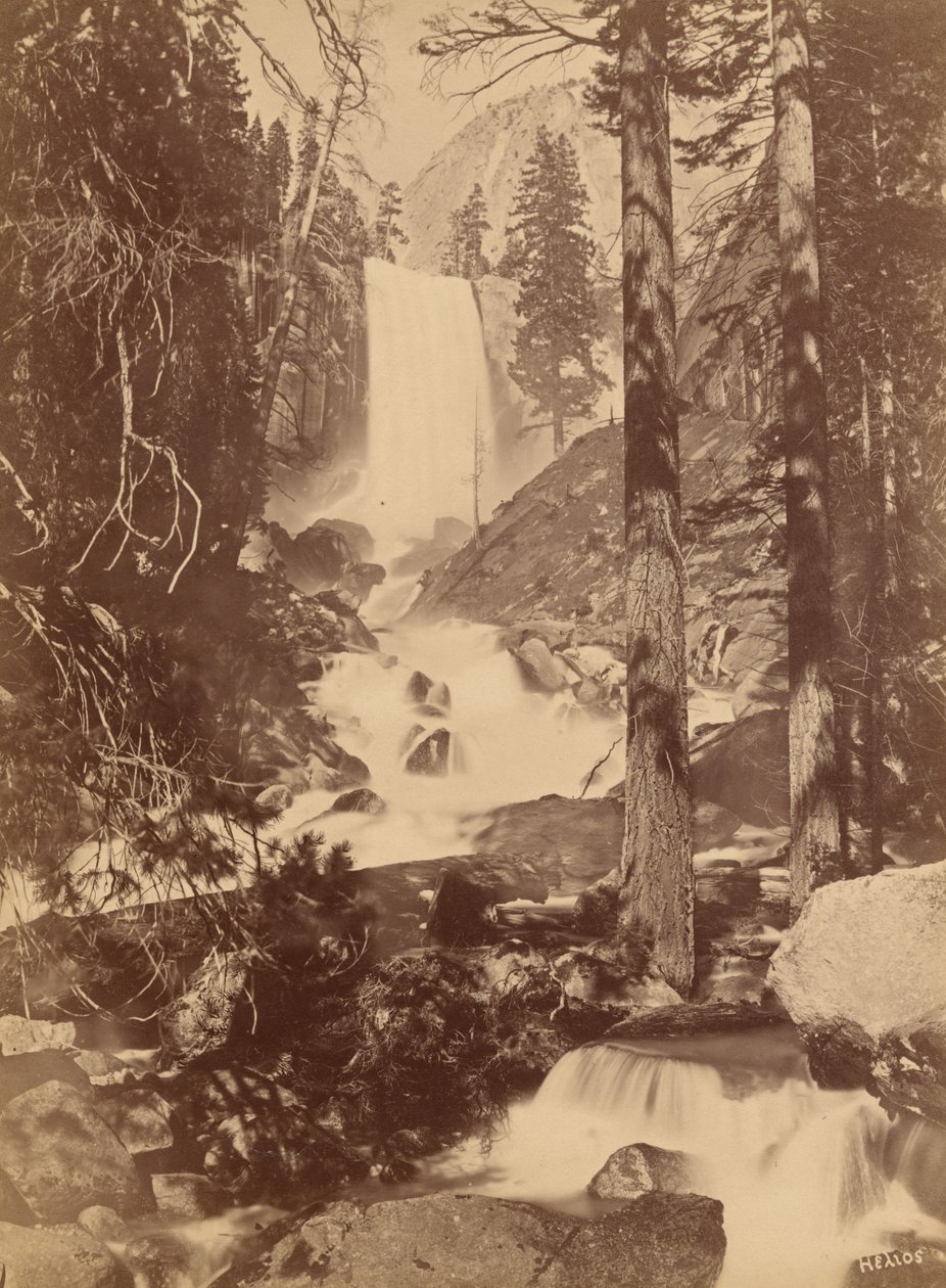 Pi-wy-ack (Gyémántkataraktus), Vernal-vízesés, Yosemite-völgy, Kalifornia,1867 (fénykép) alkotó: Eadweard Muybridge