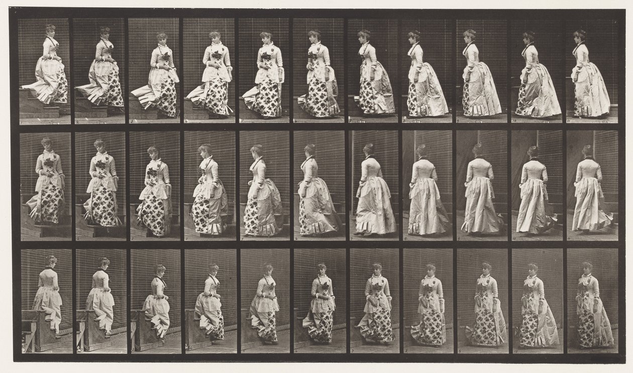 139. tábla. Lefelé forduló lépcsőforduló, 1885 alkotó: Eadweard Muybridge