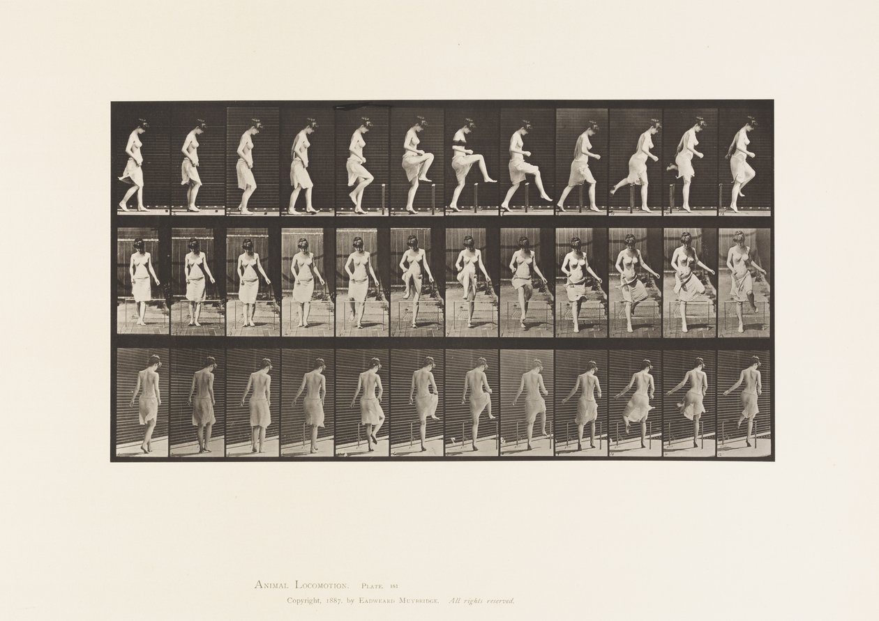 181. tábla. Kerítésen átlépés alkotó: Eadweard Muybridge