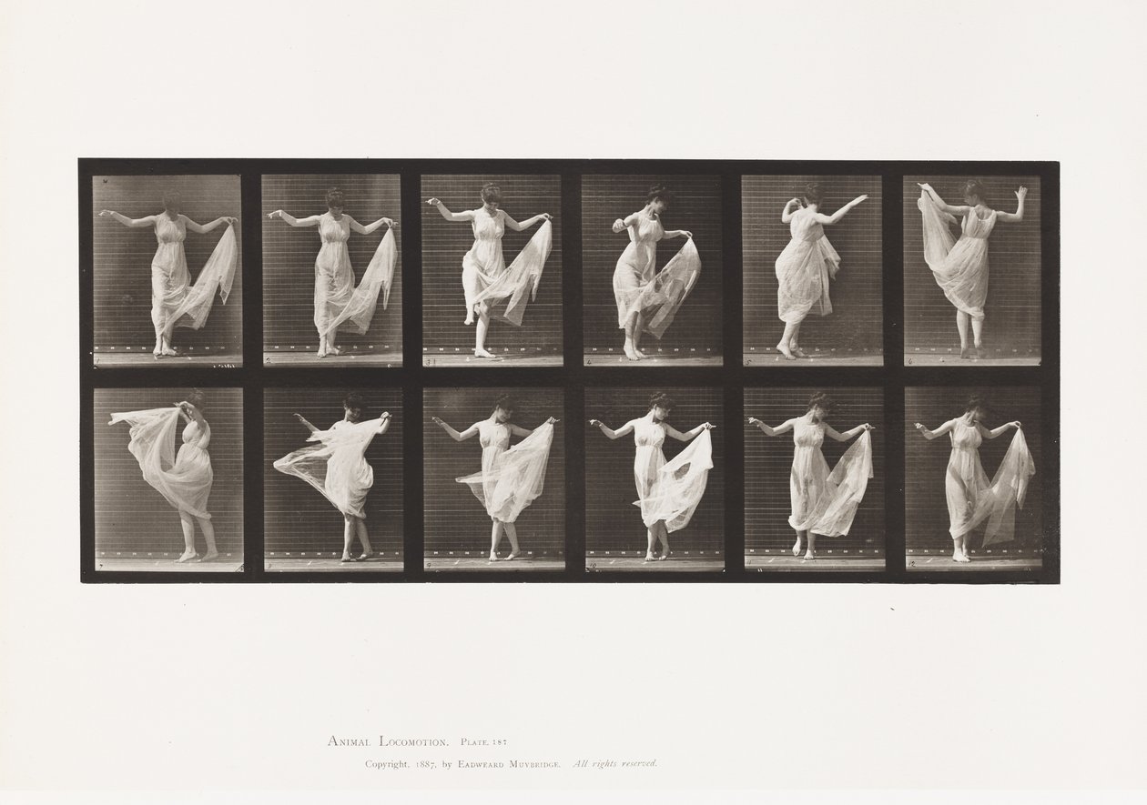 Tányér 187. Tánc alkotó: Eadweard Muybridge