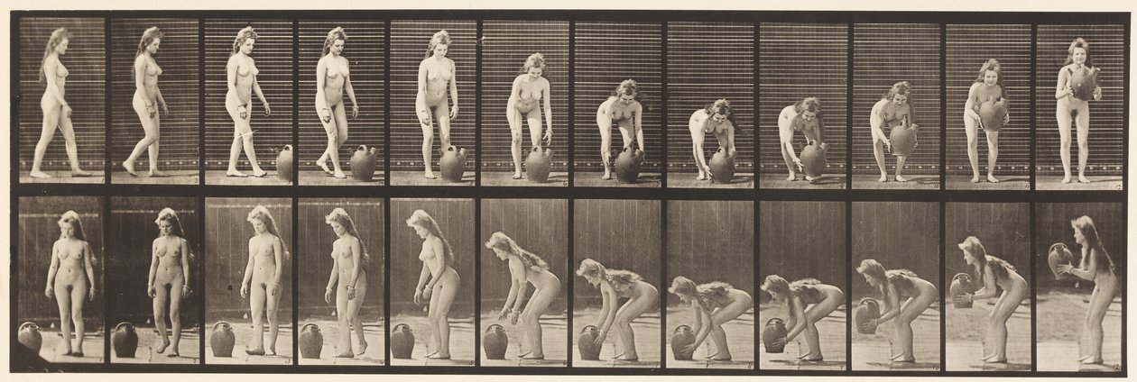228. tányér. Forgatás és a talajról való felemelés alkotó: Eadweard Muybridge