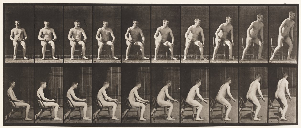 249. tábla. Székről felemelkedik alkotó: Eadweard Muybridge