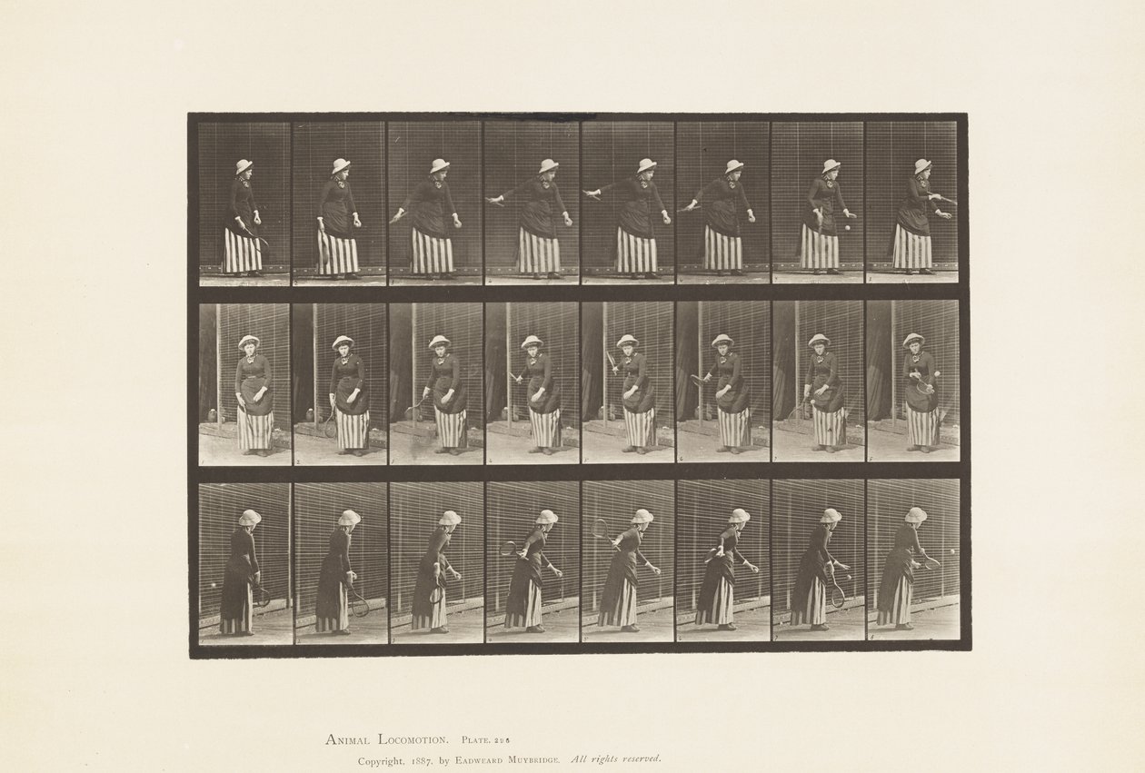 Tányér 296. Gyeptenisz alkotó: Eadweard Muybridge