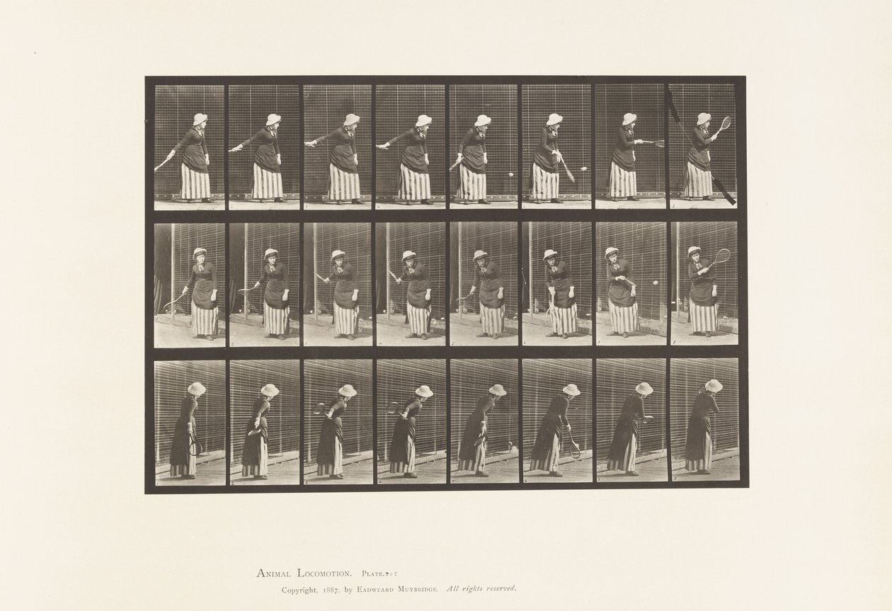 Tányér 297. Gyeptenisz alkotó: Eadweard Muybridge
