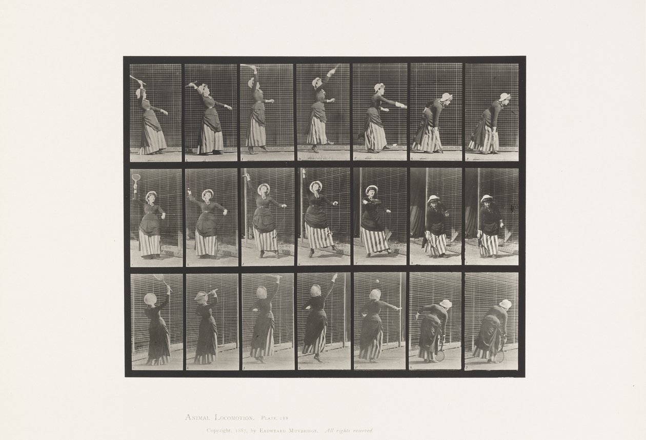 298. tányér.Gyeptenisz alkotó: Eadweard Muybridge