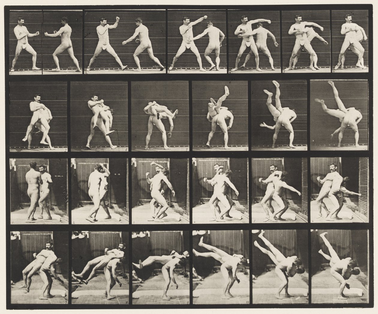 tábla 332. Ökölvívás; Fenék keresztben (cipők) alkotó: Eadweard Muybridge