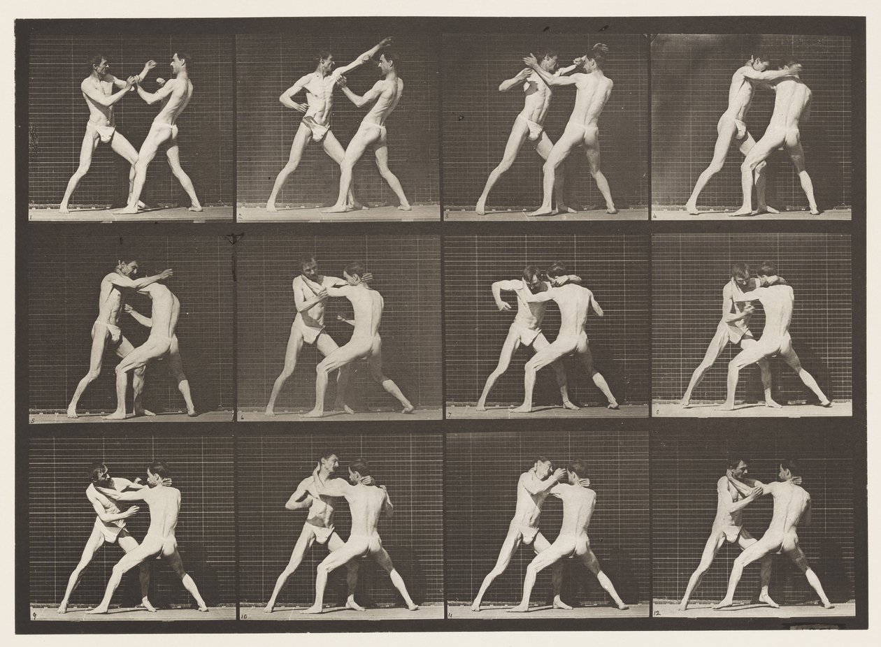 tábla 340. Ökölvívás; Nyitott kéz alkotó: Eadweard Muybridge