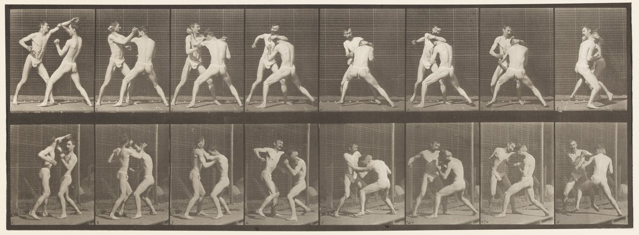 tábla 342. Ökölvívás; Nyitott kéz, 1872-1885 alkotó: Eadweard Muybridge