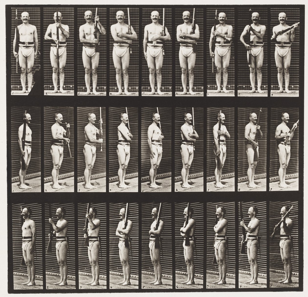 353. tábla. Támkarok és fegyverkikötő, 1872-1885 alkotó: Eadweard Muybridge