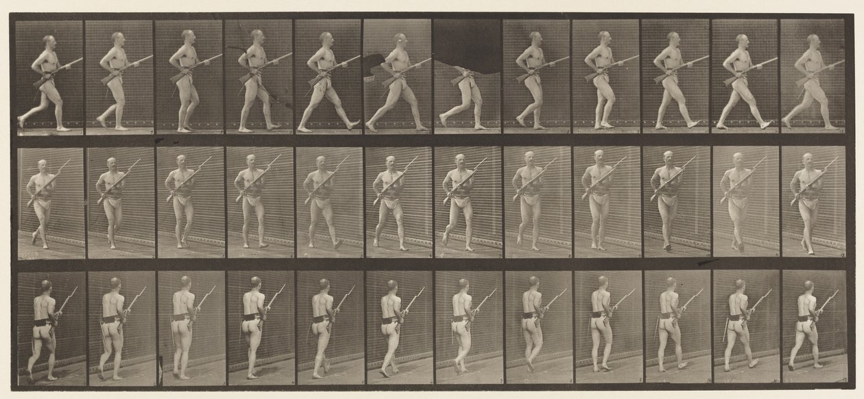 359. tábla. Töltőbajonett, 1872-1885 alkotó: Eadweard Muybridge