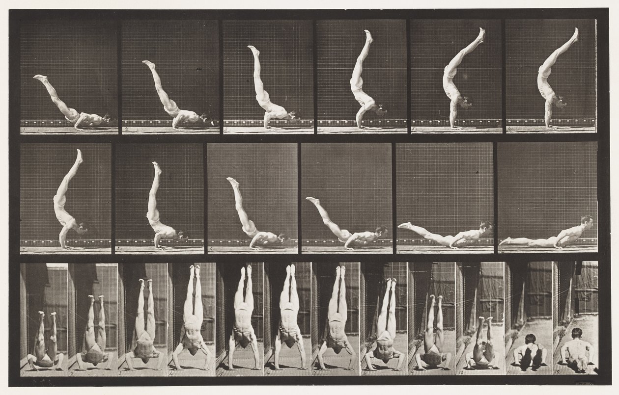372. tábla. Acrobat, vízszintes nyomás felfelé alkotó: Eadweard Muybridge