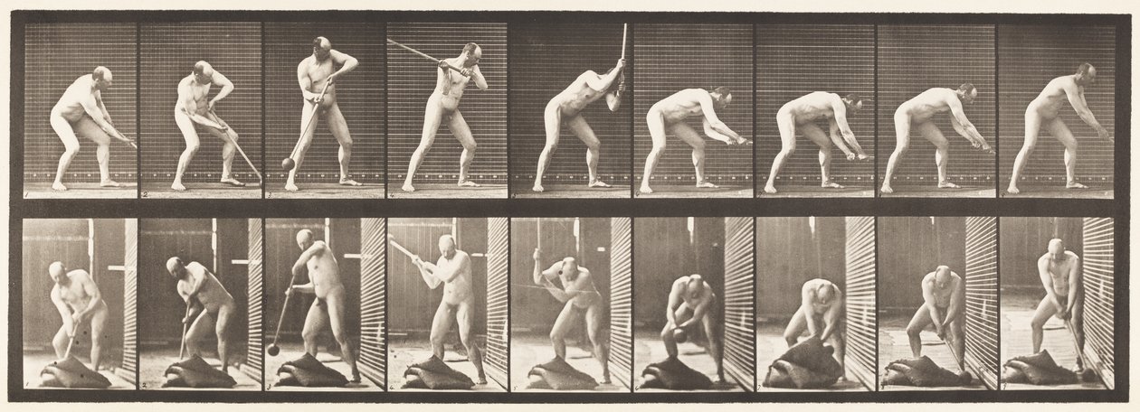396. tányér. Kalapácsütés alkotó: Eadweard Muybridge