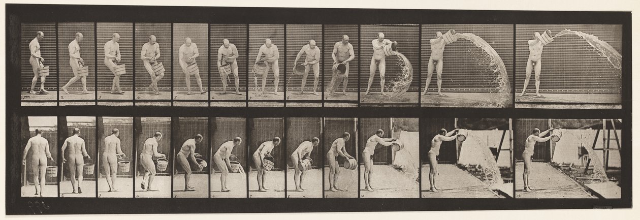 399. tábla Vízkiürítő vödör, 1872-1885 alkotó: Eadweard Muybridge