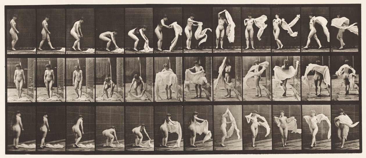 419-es tányér. WC, lehajlás, vállakra dobás alkotó: Eadweard Muybridge