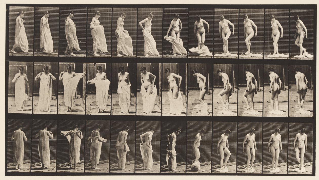Tányér 431. WC; Ruha levétele alkotó: Eadweard Muybridge