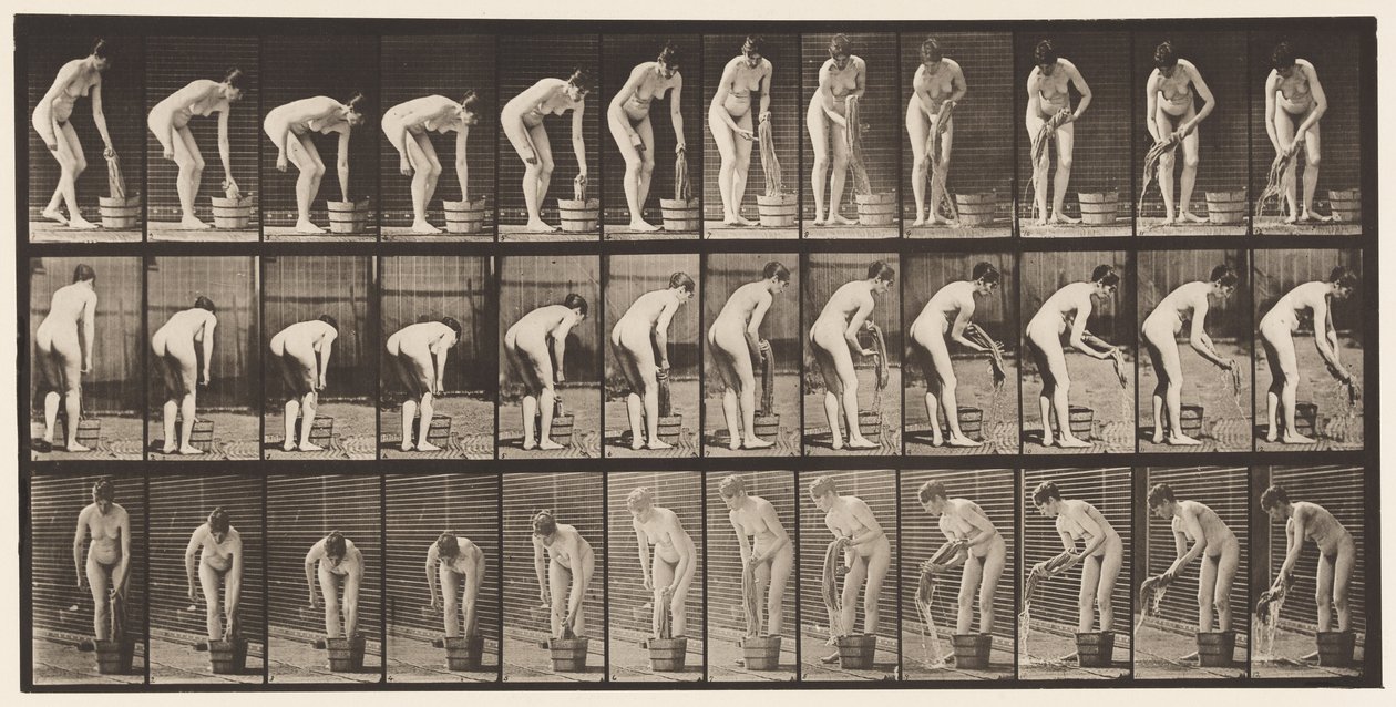 433. tábla. Ruhacsavarás alkotó: Eadweard Muybridge