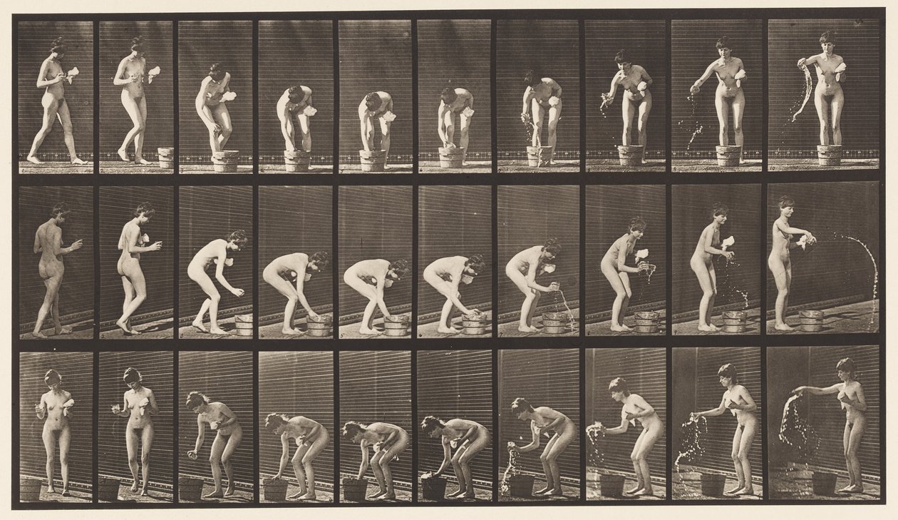 Tányér 440. Lehajló és öblítő pohár alkotó: Eadweard Muybridge
