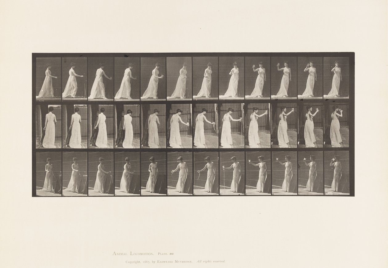 462. tányér. Libation ontása a földre, serlegből ivás, 1885 alkotó: Eadweard Muybridge