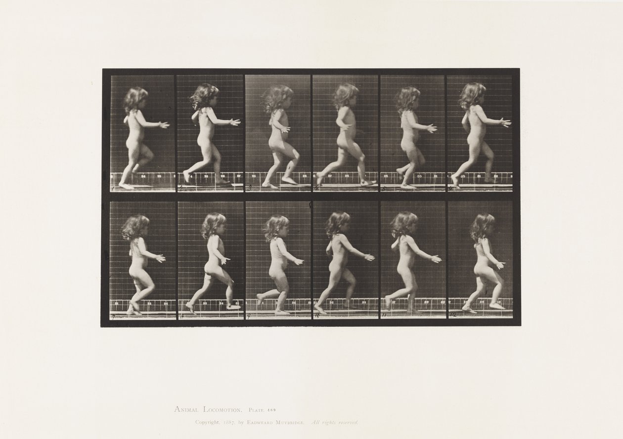 469. tábla.Gyermek, Futó, 1885 alkotó: Eadweard Muybridge