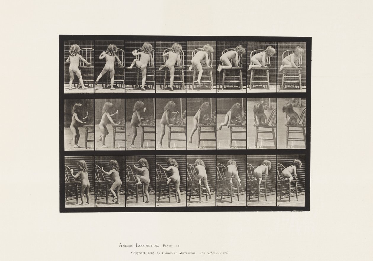 475. tábla. Gyermek, feláll a székre alkotó: Eadweard Muybridge
