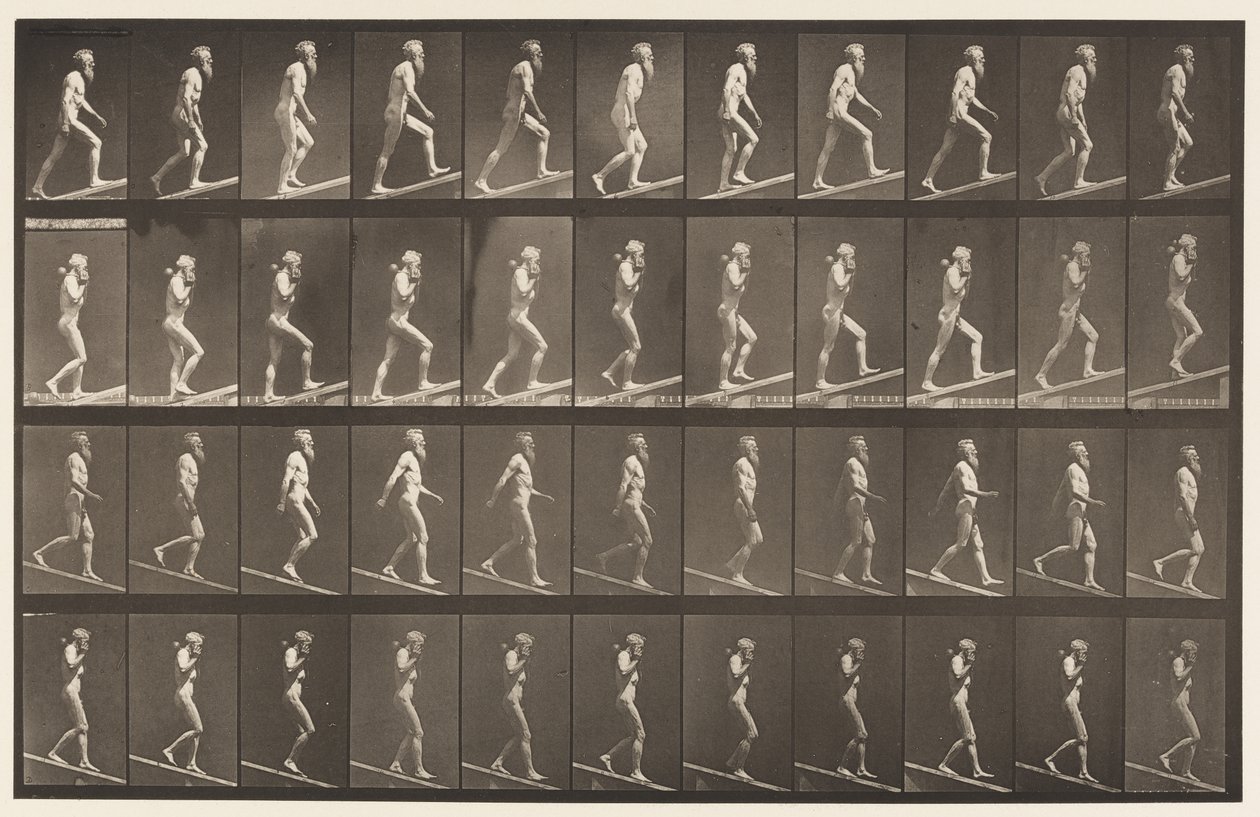 489. A. tábla, növekvő lejtő;, 1872-1885 alkotó: Eadweard Muybridge