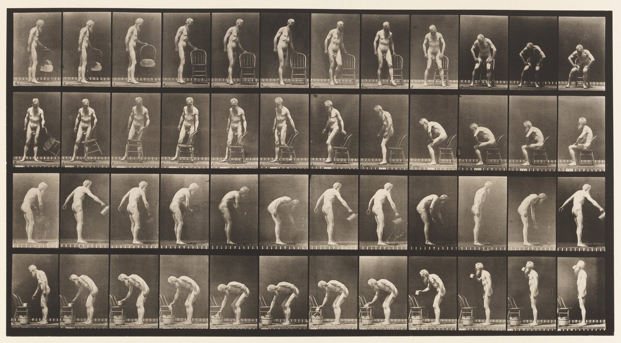 tábla 490. A, Ülés; B, Ülés; C, permetező víz alkotó: Eadweard Muybridge