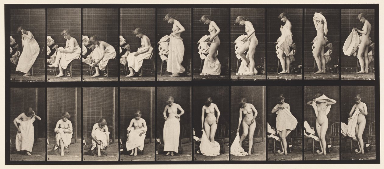 498. tábla. A WC vegyes fázisai, 1872-1885 alkotó: Eadweard Muybridge