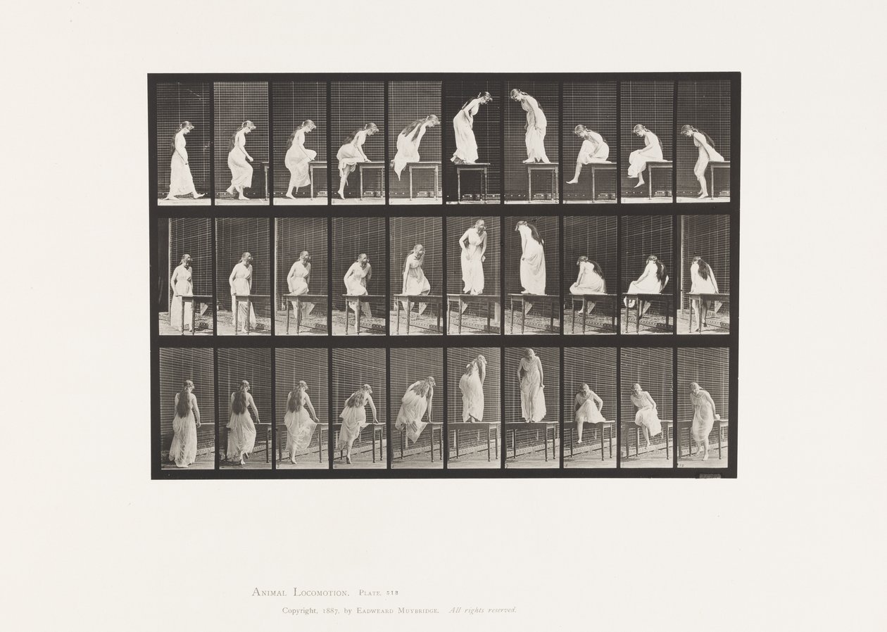 513. tábla. Fel- és leszállás asztal alkotó: Eadweard Muybridge