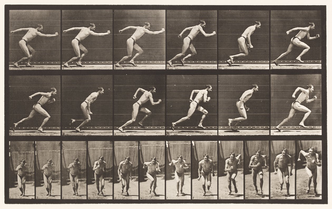 59. tábla. Futás indulása (cipők) alkotó: Eadweard Muybridge