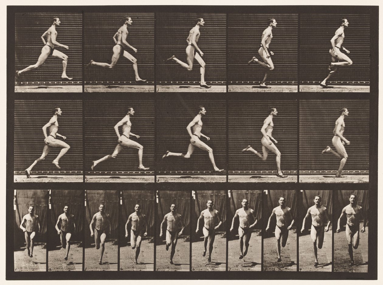 60. tábla. Félmérföldes futás (cipők) alkotó: Eadweard Muybridge