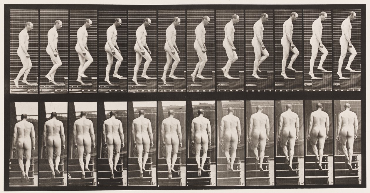 89. tábla. Felmenő lépcsők alkotó: Eadweard Muybridge