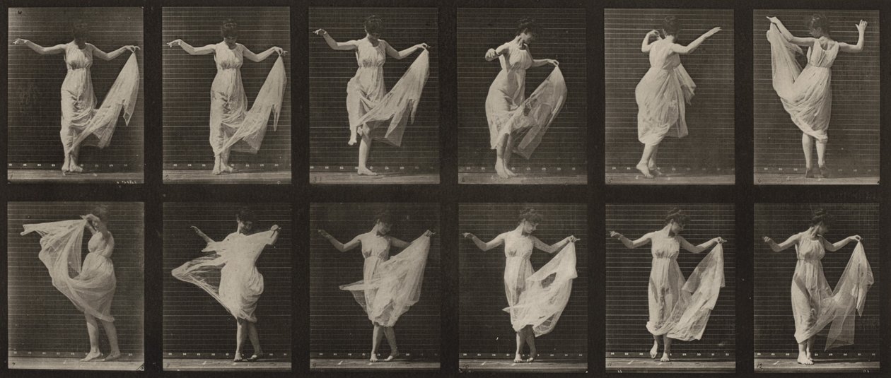 187. számú tábla. Tánc (fantázia) alkotó: Eadweard Muybridge