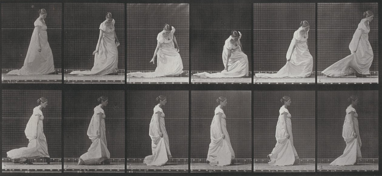 207. számú tábla. Lehajlás és az uszály felemelése alkotó: Eadweard Muybridge