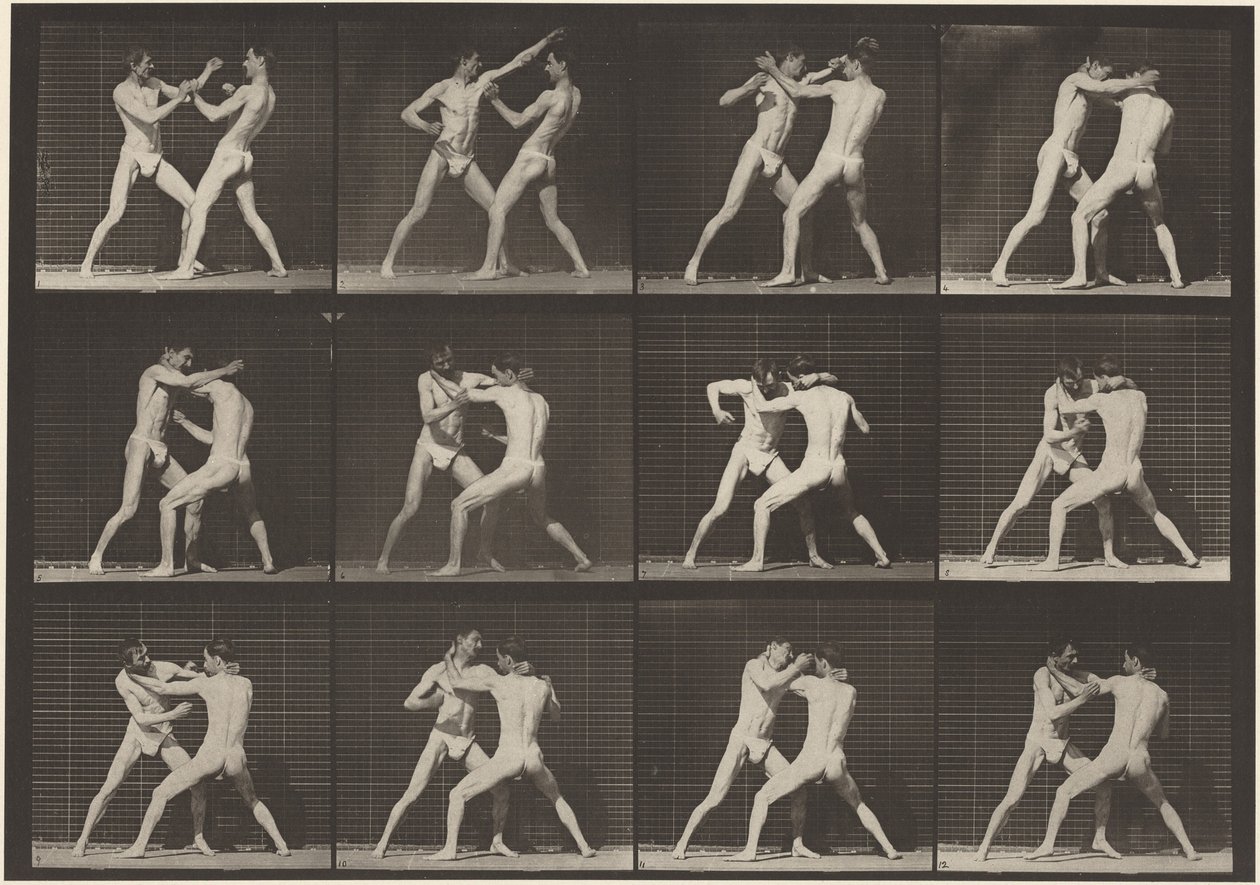 340-es rendszám. Boksz, nyitott kézzel (cipő),1887 (fénykép) alkotó: Eadweard Muybridge